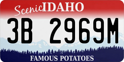 ID license plate 3B2969M