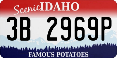 ID license plate 3B2969P
