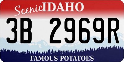 ID license plate 3B2969R