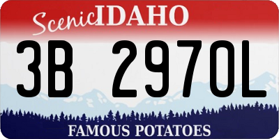 ID license plate 3B2970L