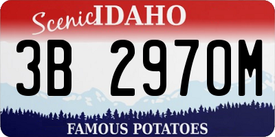 ID license plate 3B2970M