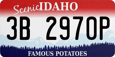 ID license plate 3B2970P