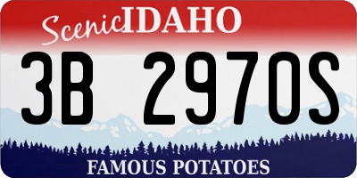 ID license plate 3B2970S