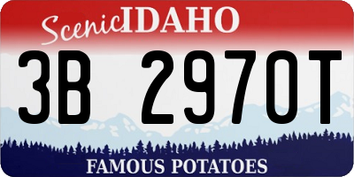 ID license plate 3B2970T