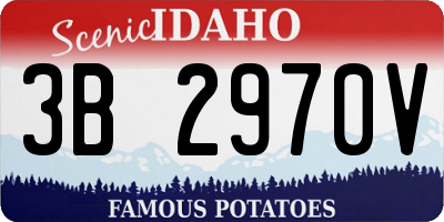 ID license plate 3B2970V