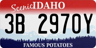 ID license plate 3B2970Y
