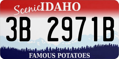 ID license plate 3B2971B