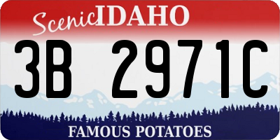 ID license plate 3B2971C