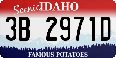ID license plate 3B2971D