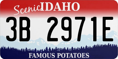 ID license plate 3B2971E