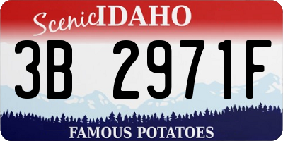 ID license plate 3B2971F