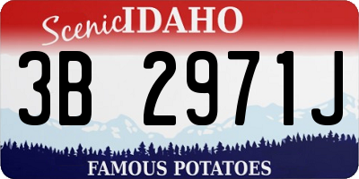 ID license plate 3B2971J