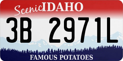 ID license plate 3B2971L