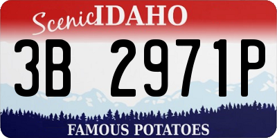 ID license plate 3B2971P