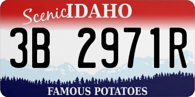 ID license plate 3B2971R
