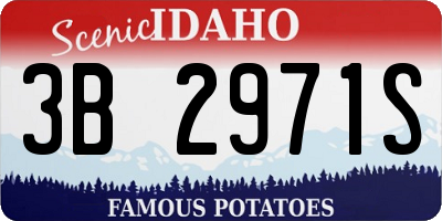 ID license plate 3B2971S