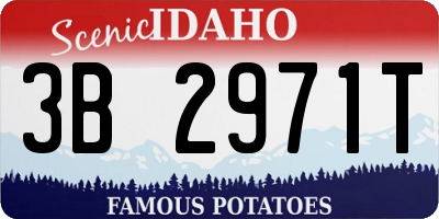 ID license plate 3B2971T
