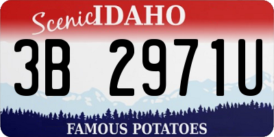 ID license plate 3B2971U