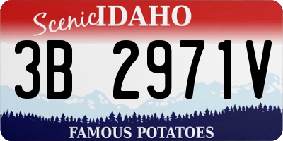ID license plate 3B2971V