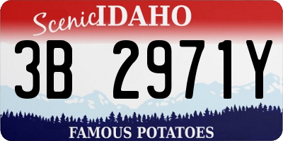 ID license plate 3B2971Y