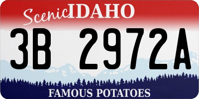 ID license plate 3B2972A