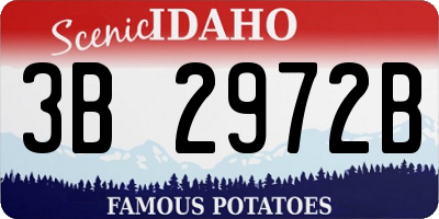 ID license plate 3B2972B
