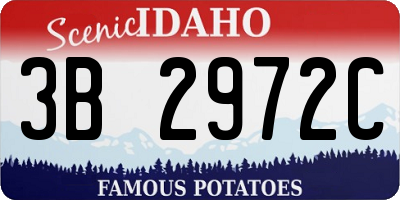 ID license plate 3B2972C