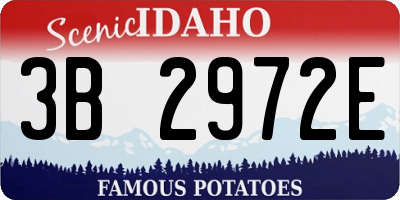 ID license plate 3B2972E