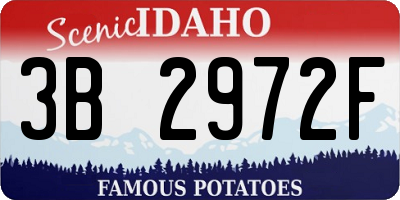ID license plate 3B2972F