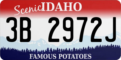 ID license plate 3B2972J
