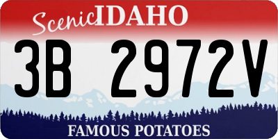 ID license plate 3B2972V
