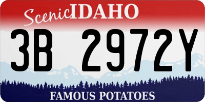 ID license plate 3B2972Y