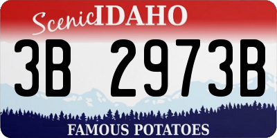 ID license plate 3B2973B