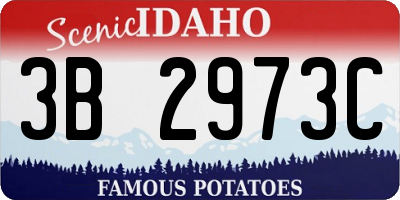 ID license plate 3B2973C