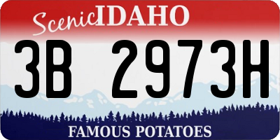 ID license plate 3B2973H