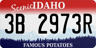 ID license plate 3B2973R