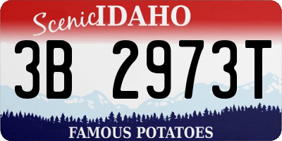 ID license plate 3B2973T