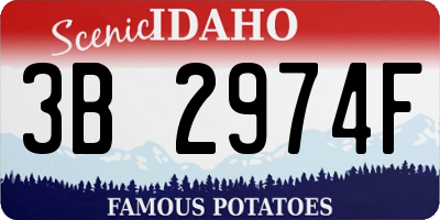 ID license plate 3B2974F