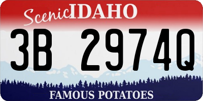 ID license plate 3B2974Q