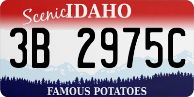 ID license plate 3B2975C