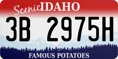 ID license plate 3B2975H