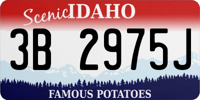 ID license plate 3B2975J