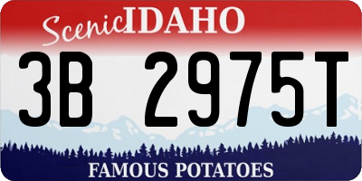 ID license plate 3B2975T