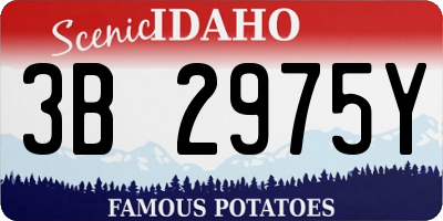 ID license plate 3B2975Y