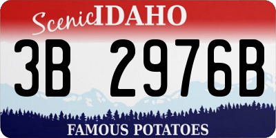 ID license plate 3B2976B