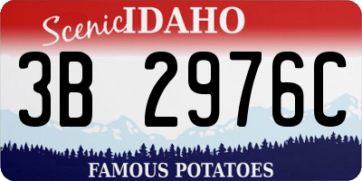 ID license plate 3B2976C