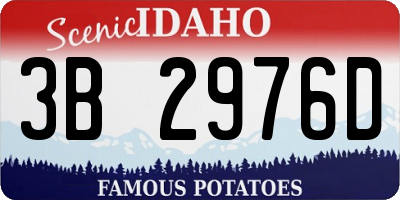 ID license plate 3B2976D