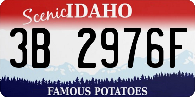 ID license plate 3B2976F