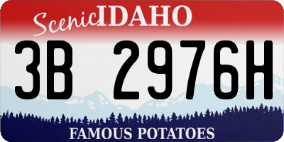 ID license plate 3B2976H
