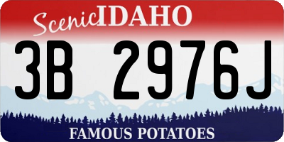 ID license plate 3B2976J